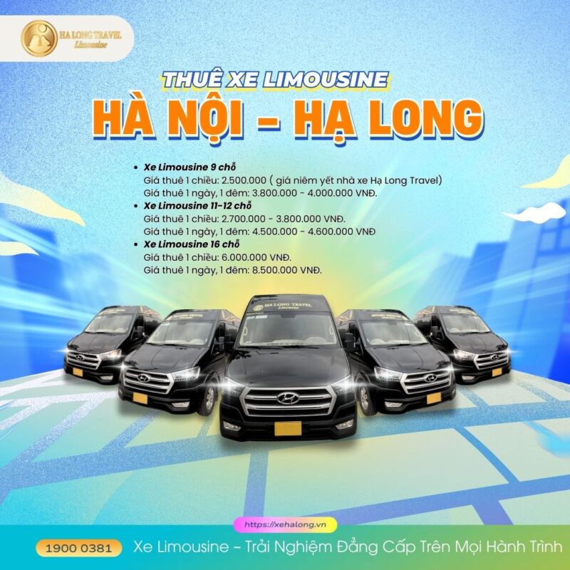 Thuê xe đi Hà Nội Hạ Long: Xe limousine, du lịch, giá rẻ 2 Các Loại Xe Thông Dụng Khi Thuê Xe Đi Hà Nội Hạ Long